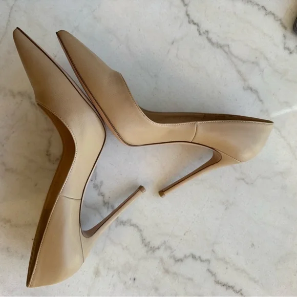Gianvito Rossi Beige Leather Heels 42 - Picture 2 of 4